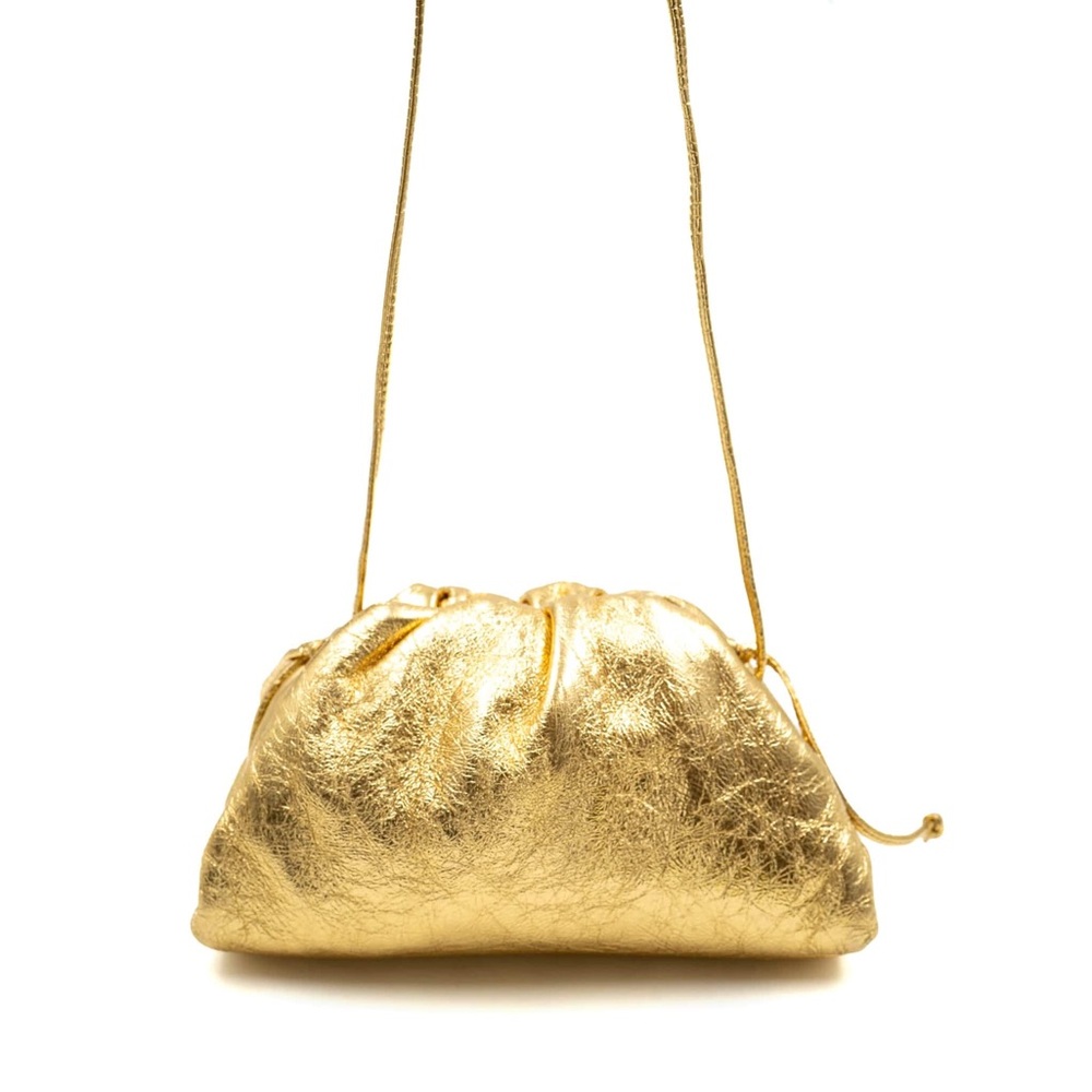 Bottega Veneta Mini Pouch—Gold